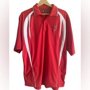 NFL Buccaneers Retro Short Sleeve Collared Polo Sz Medium‎